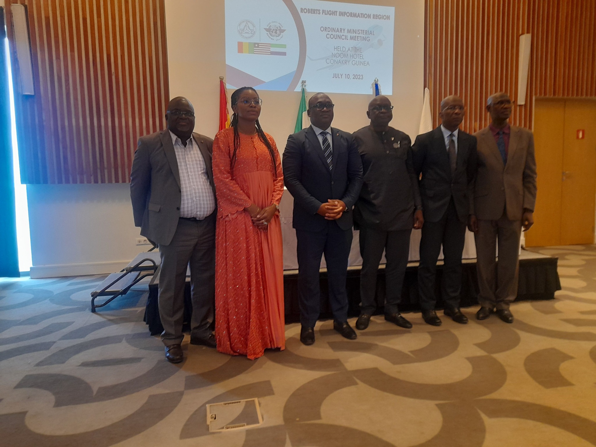 STIFM A COUVERT LA CEREMONIE de signature de l’Accord de Coopération Aeronautique entre la République de Sierra Léone, du Liberia et de Guinée, ce 10 juillet 2023 à l’hotel NOOM, à Conakry.